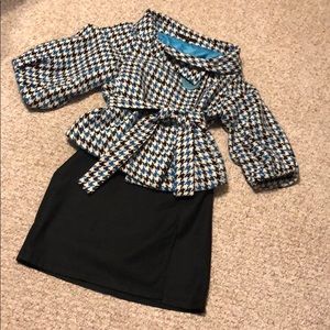 Chic houndstooth jacket